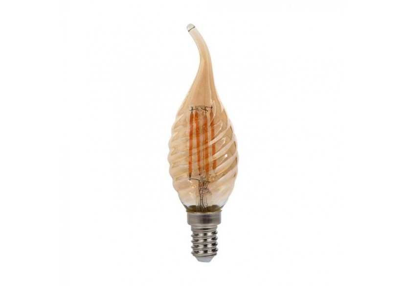 Ampoule LED - 4W Filament E14 Queue de Bougie Cache Ambre 2700K
