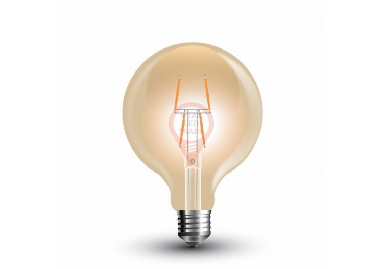 Ampoule LED - 4W Filament E27 G80 Ambre Blanc Chaud