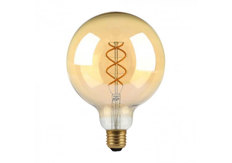 Ampoule LED à Filament - 5W E27 G125 Blanc Chaud