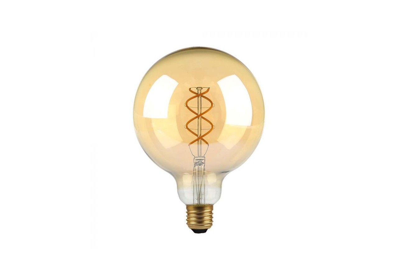 Ampoule LED à Filament - 5W E27 G125 Blanc Chaud
