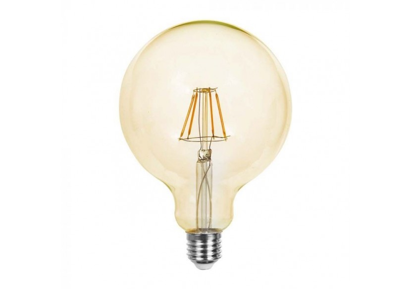 Ampoule LED - 12,5W Filament E27 G125 Cache Ambre 2200K