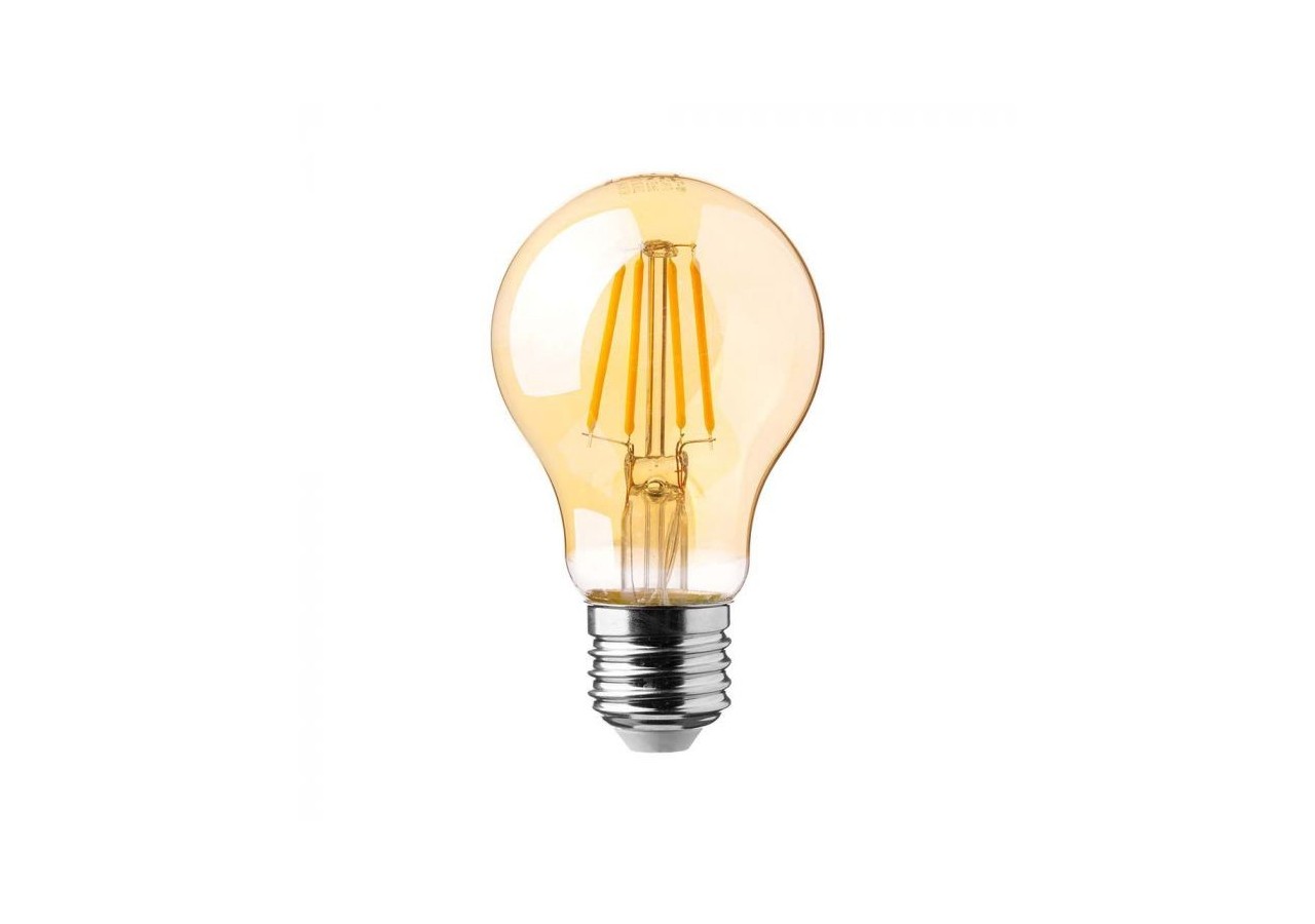 Ampoule LED - 12,5W Filament E27 A70 Cache Ambre 2200K