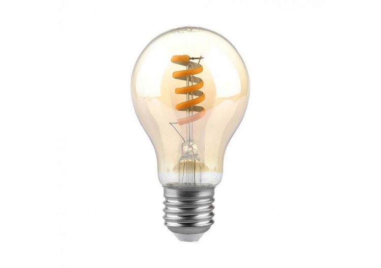 Ampoule LED - 4W E27 Filament Spiralé Cache Ambre Blanc Chaud