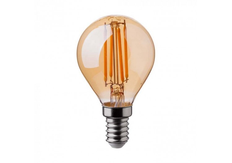 Ampoule LED à Filament Cache Ambre - 4W E14 P45 Blanc Chaud