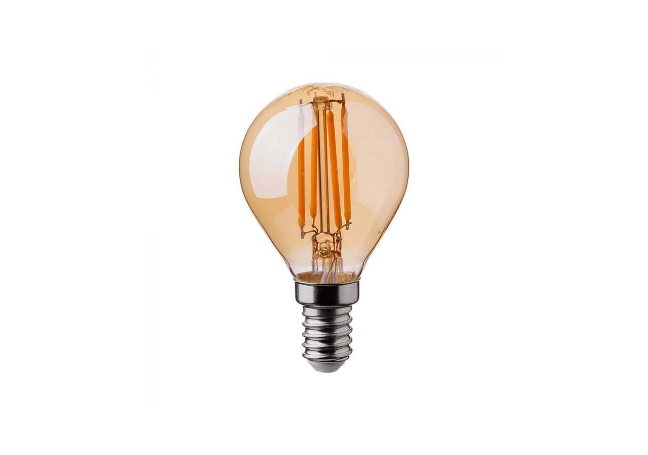 Ampoule LED à Filament Cache Ambre - 4W E14 P45 Blanc Chaud
