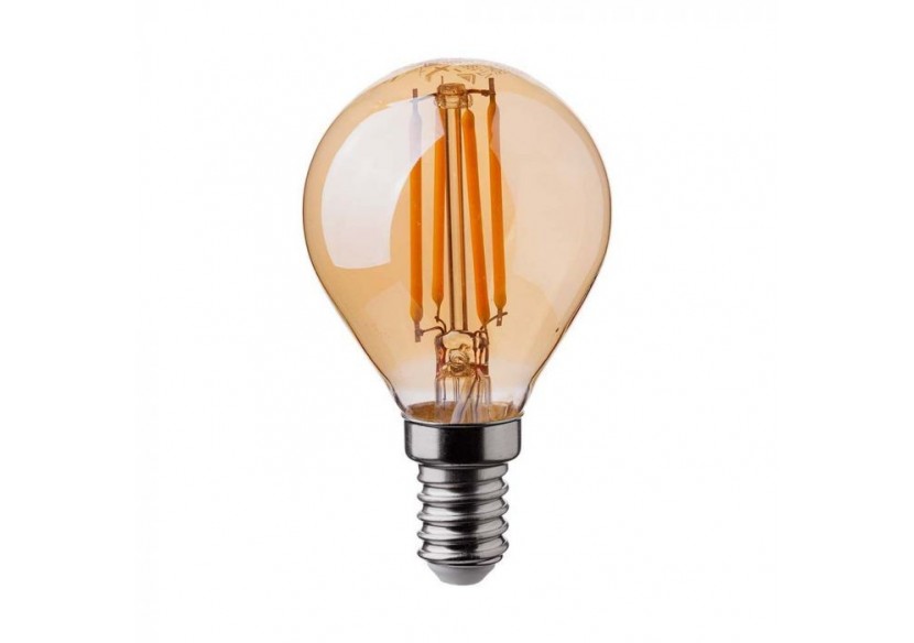 Ampoule LED à Filament Cache Ambre - 4W E14 P45 Blanc Chaud