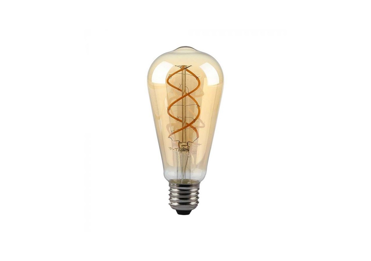 Ampoule LED 5W E27 Filament Verre Ambré ST64 2200K