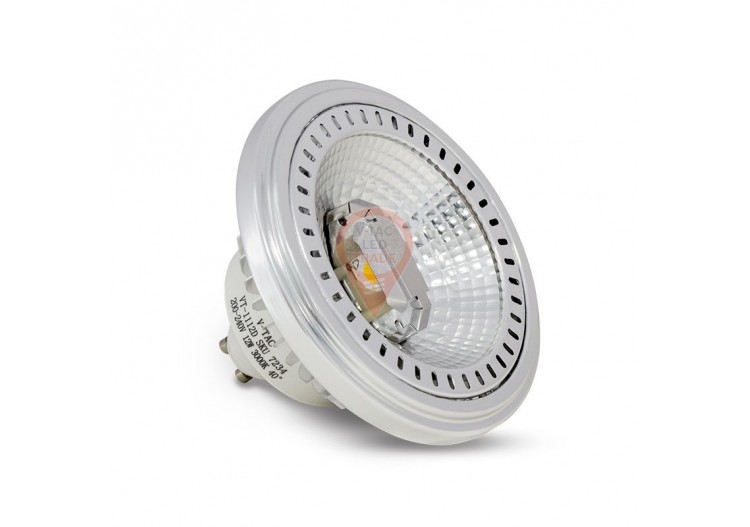 Spot LED - AR111 GU10 40° 12W 12V Blanc Gradable
