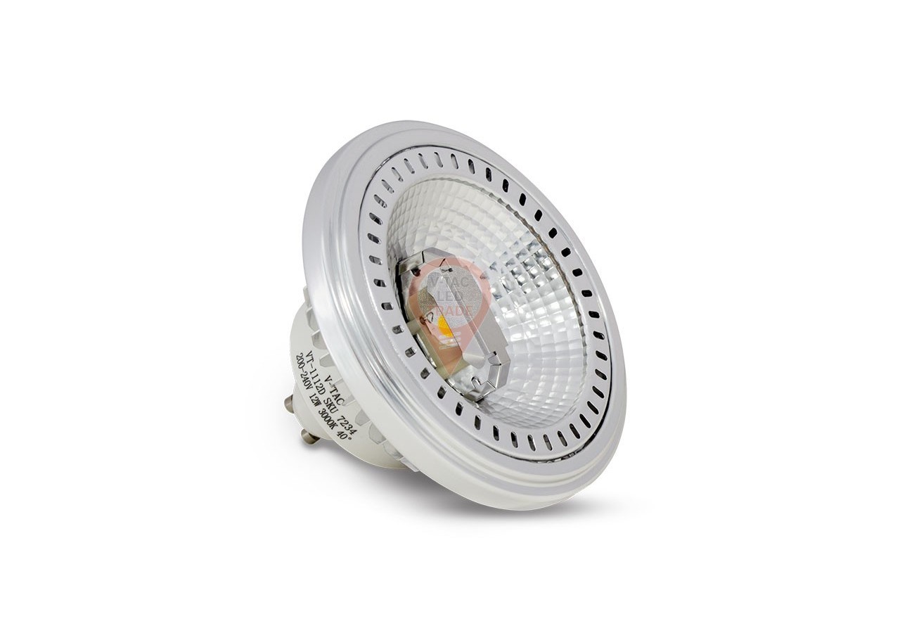 Spot LED - AR111 GU10 40° 12W 12V Blanc Gradable