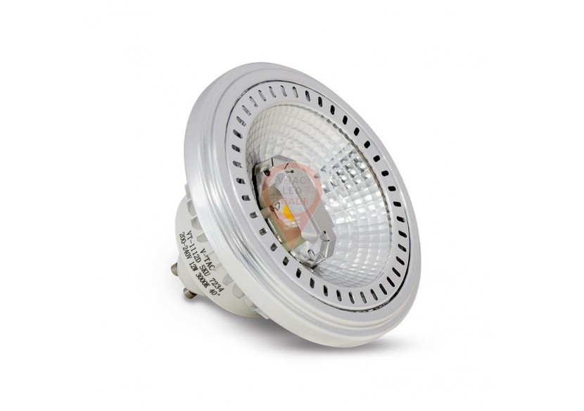 Spot LED - AR111 GU10 40° 12W 12V Blanc Gradable