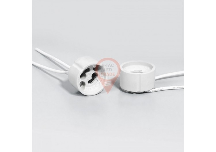 Support de lampe en céramique GU10 avec câble en silicone, 5 pièces