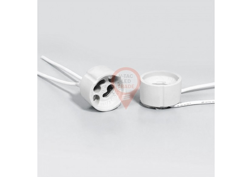 Support de lampe en céramique GU10 avec câble en silicone, 5 pièces