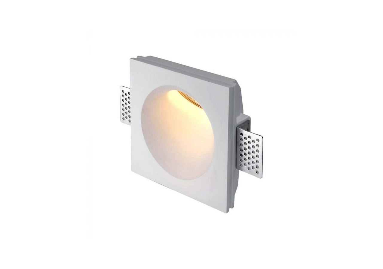 Raccord GU10 Gypse Carré Blanc