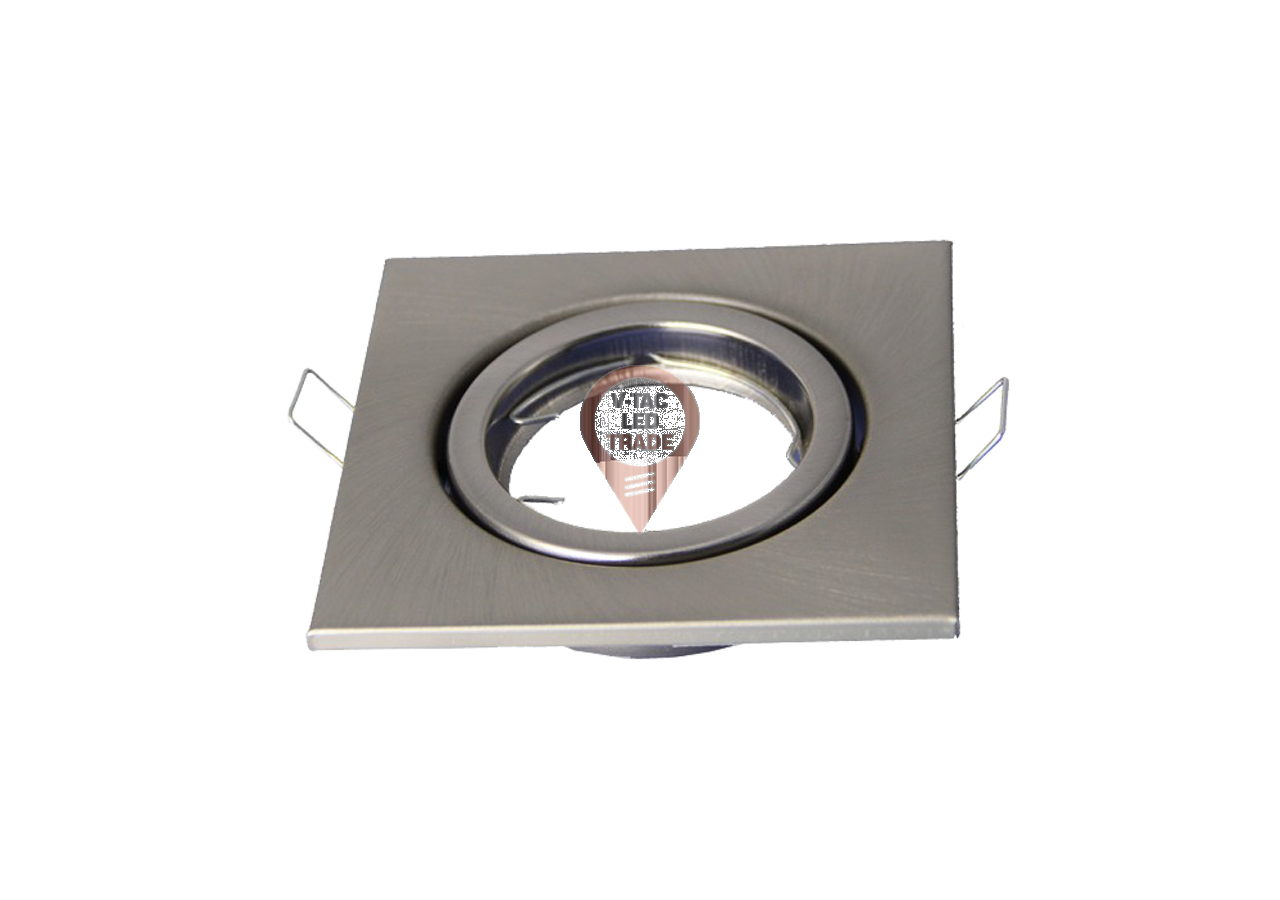 Raccord pour Spots GU10 - Carré Orientable Nickel Satiné
