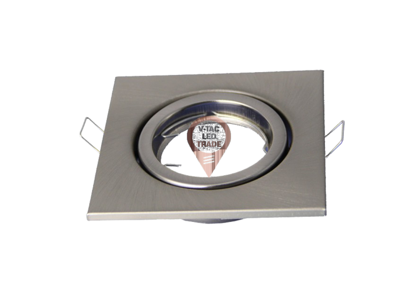 Raccord pour Spots GU10 - Carré Orientable Nickel Satiné