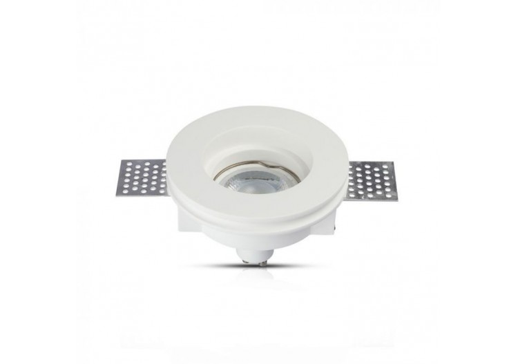 Raccord GU10 Rond Gypse Blanc Ф103