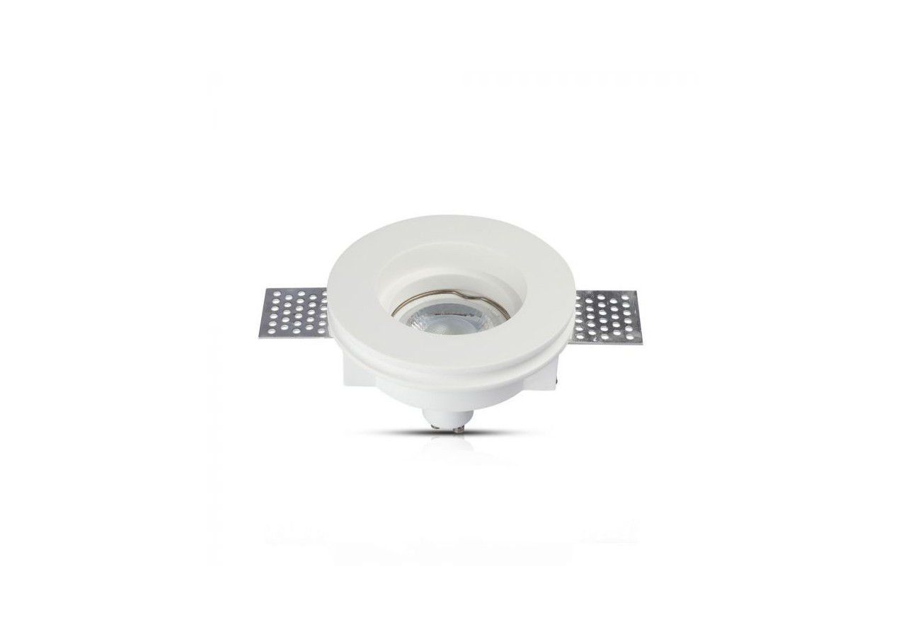 Raccord GU10 Rond Gypse Blanc Ф103