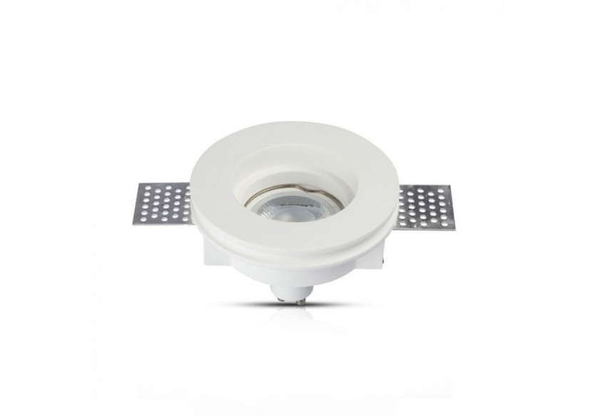 Raccord GU10 Rond Gypse Blanc Ф103