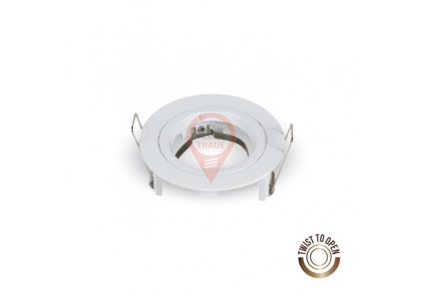 Raccord GU10 Rond Blanc