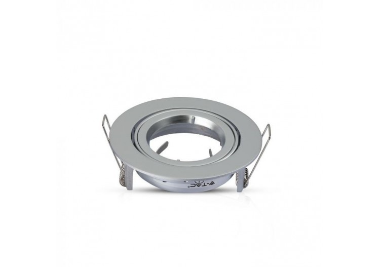 Raccord GU10 Rond Gris Argenté