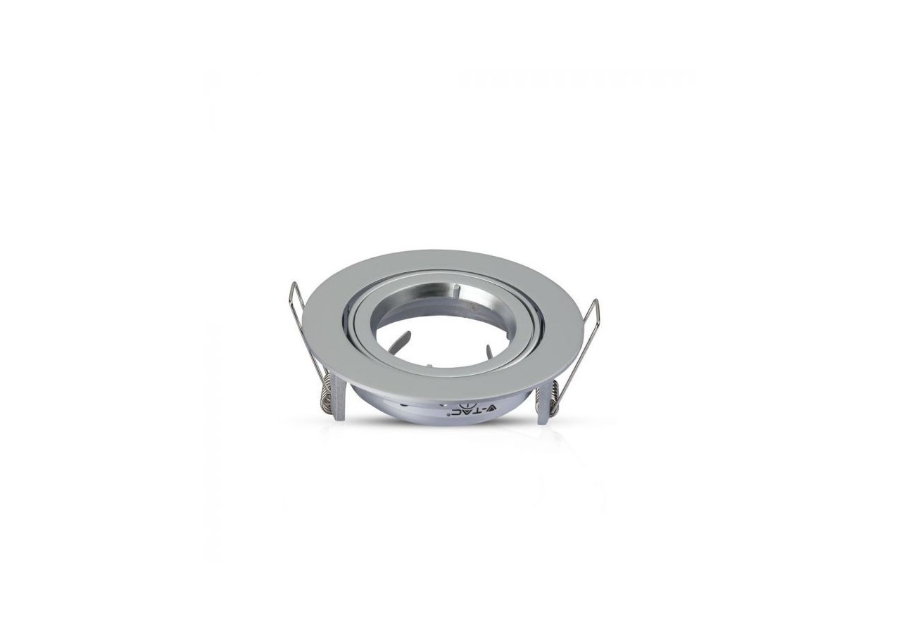 Raccord GU10 Rond Gris Argenté