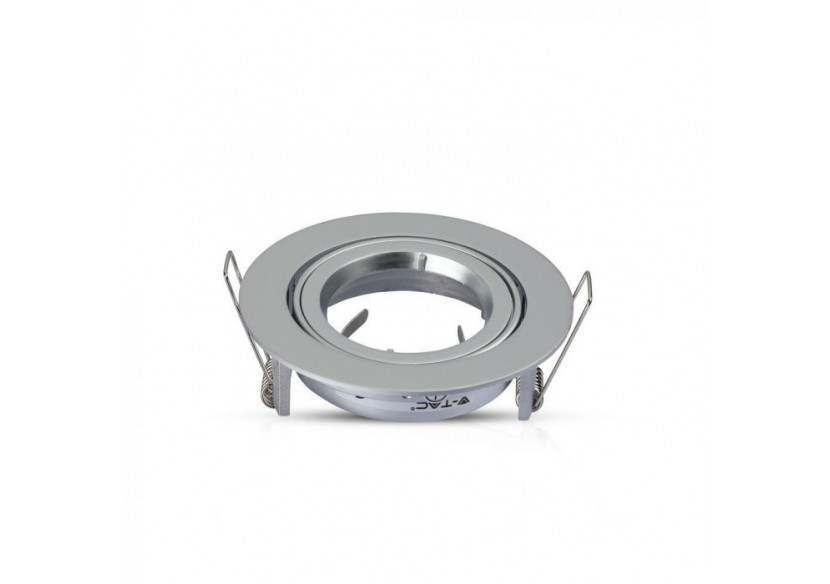 Raccord GU10 Rond Gris Argenté