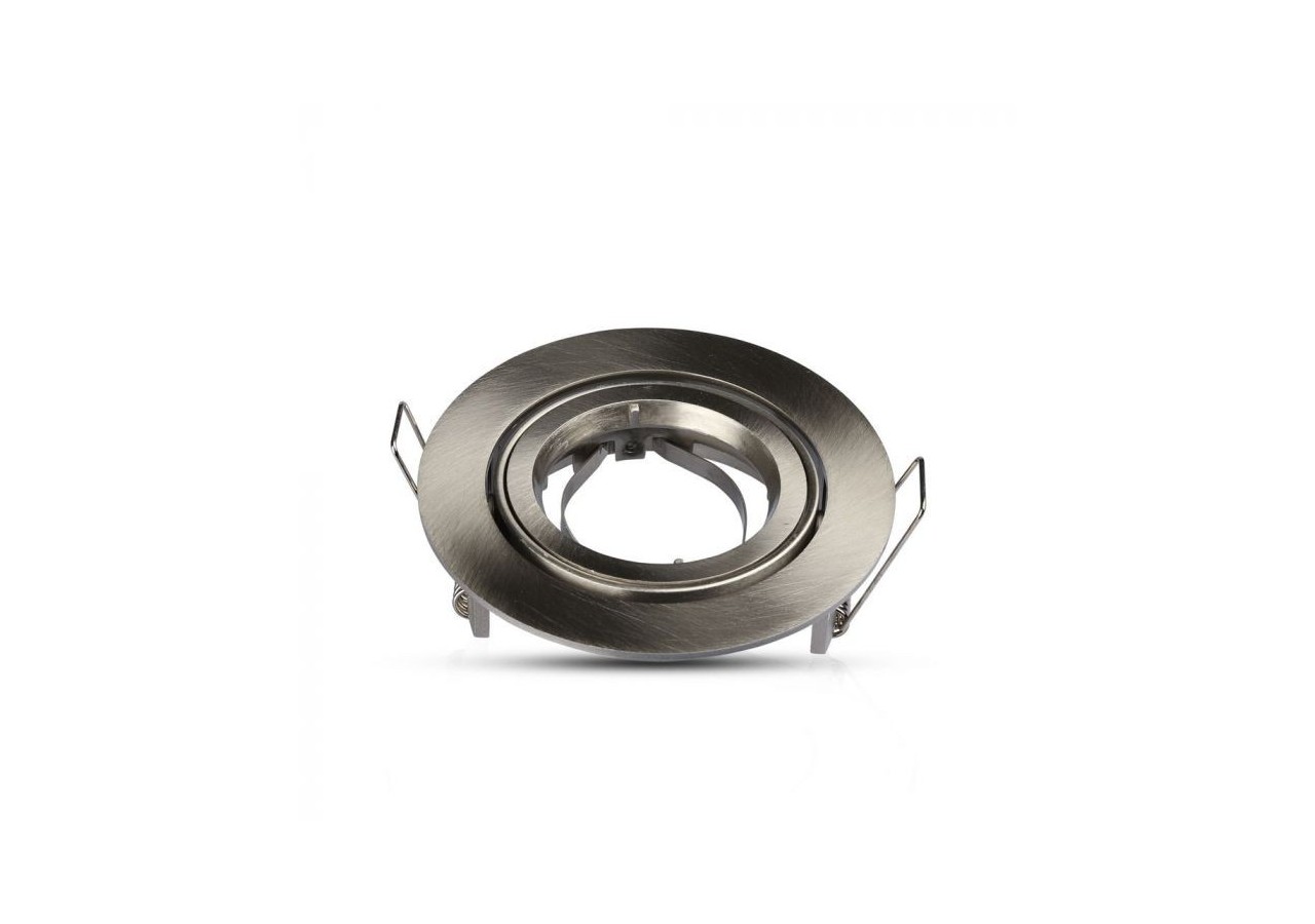 Raccord GU10 Rond Nickel Satiné