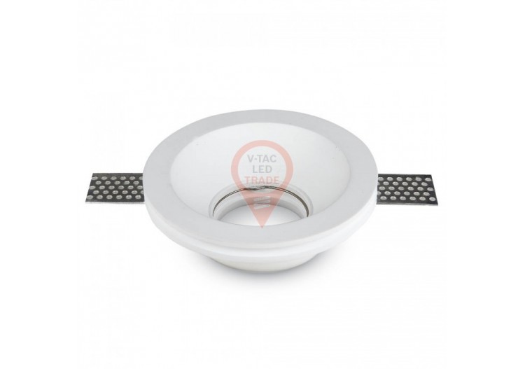 Raccord GU10 Rond Gypse Blanc