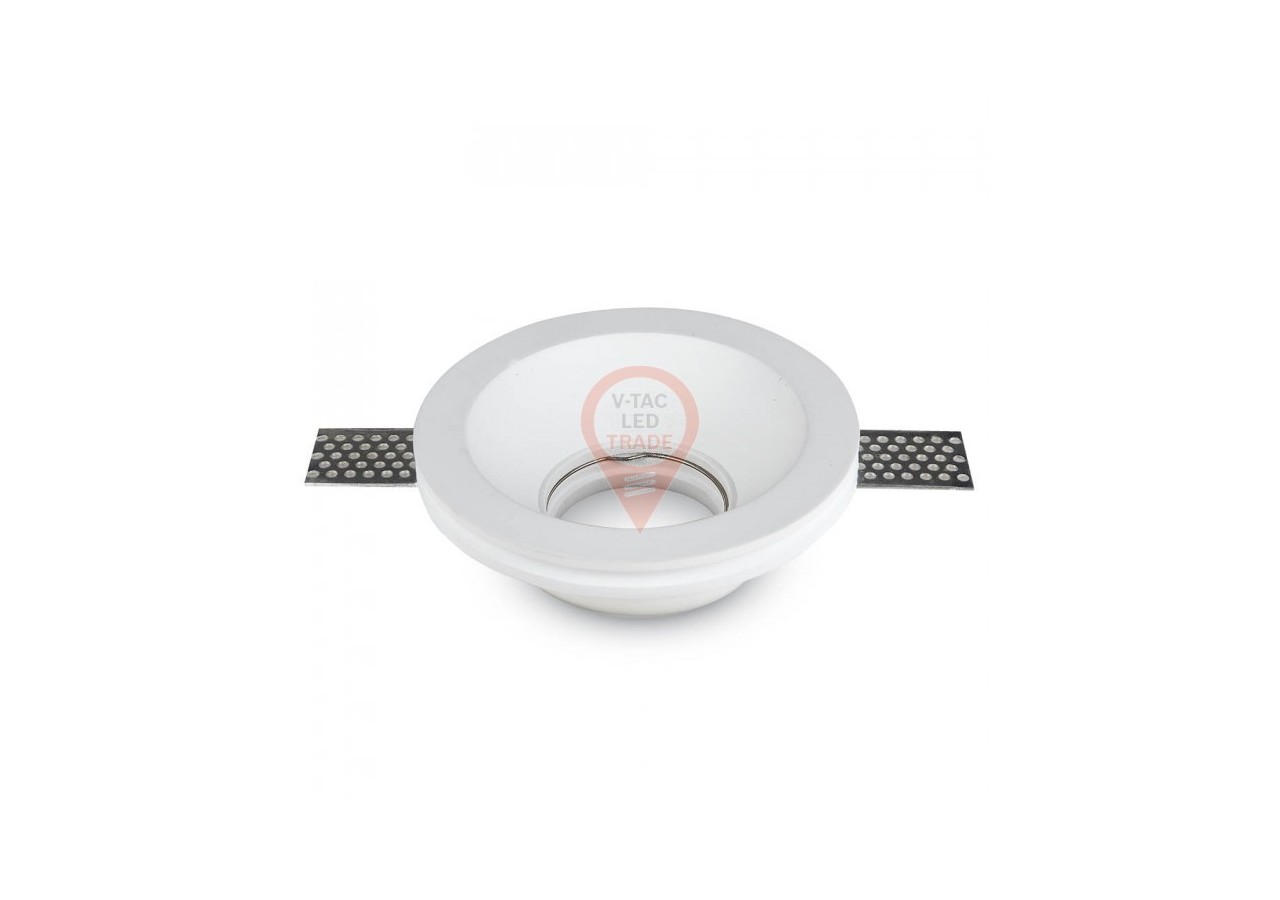 Raccord GU10 Rond Gypse Blanc