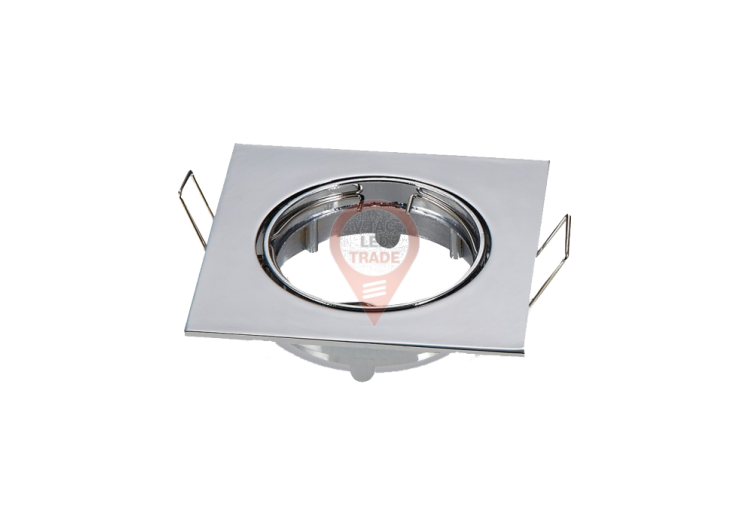 Raccord GU10 Carré Mobile Chrome