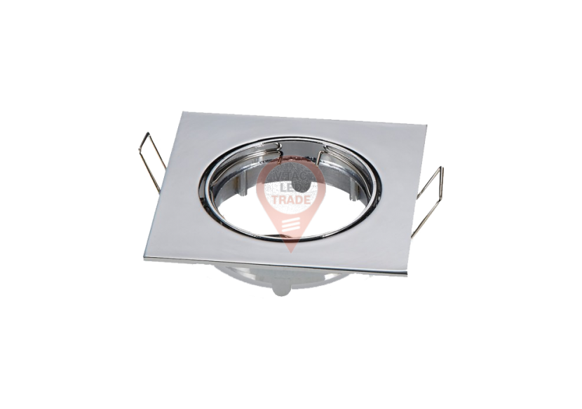 Raccord GU10 Carré Mobile Chrome