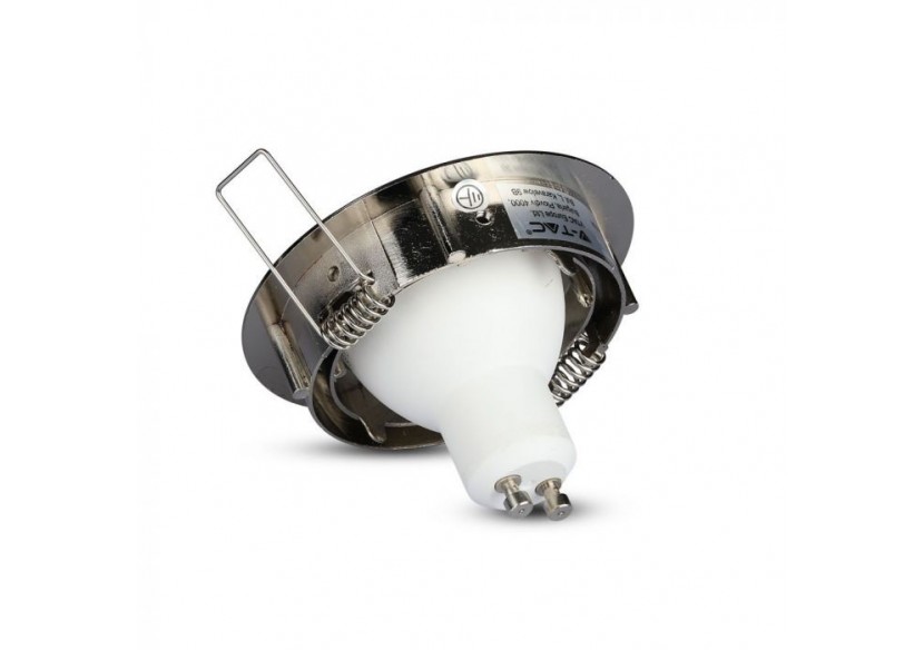 Raccord pour Spots GU10 - Rond Orientable Nickel Satiné Raccord pour Spots GU10 - Rond Orientable Nickel Satiné