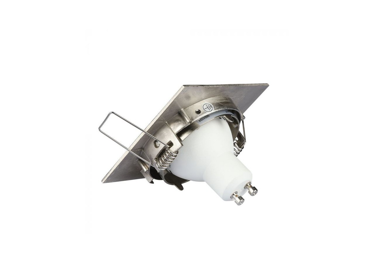 Raccord GU10 Carré Mobile Nickel Satiné