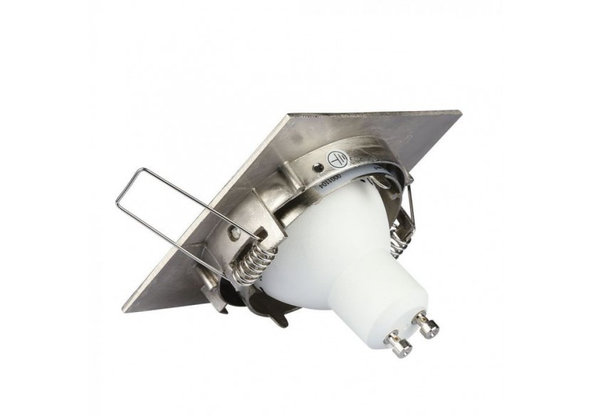 Raccord GU10 Carré Mobile Nickel Satiné Raccord GU10 Carré Mobile Nickel Satiné