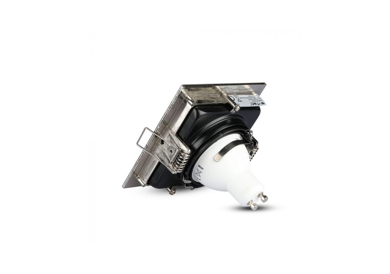 Raccord GU10 Carré Nickel Satiné