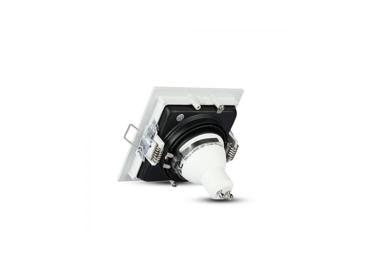 Raccord GU10 Carré Blanc
