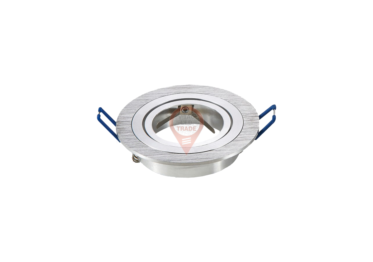 1 * raccord GU10 rond en Nickel satiné