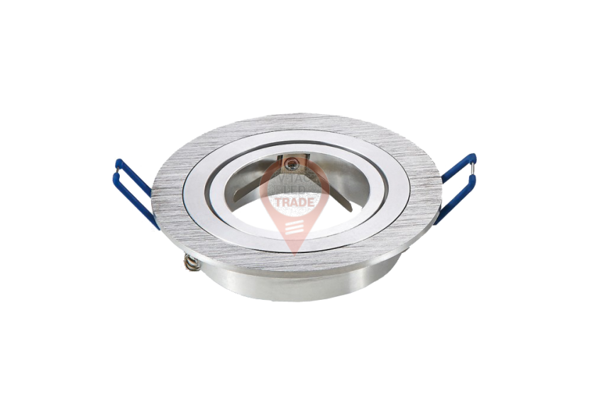 1 * raccord GU10 rond en Nickel satiné