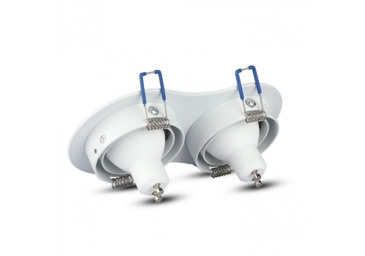 2 * raccord GU10 rond blanc