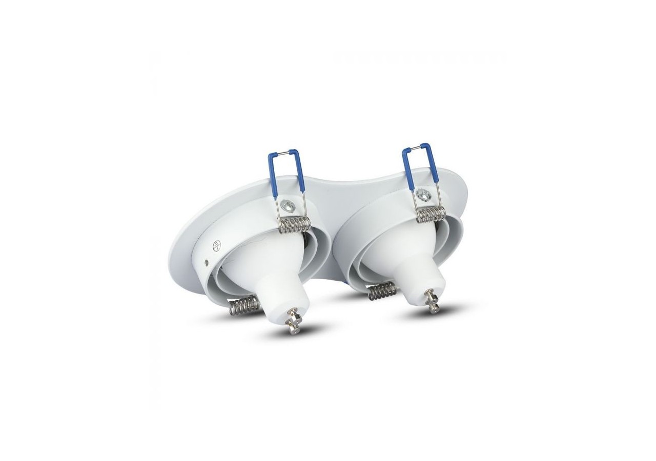 2 * raccord GU10 rond blanc