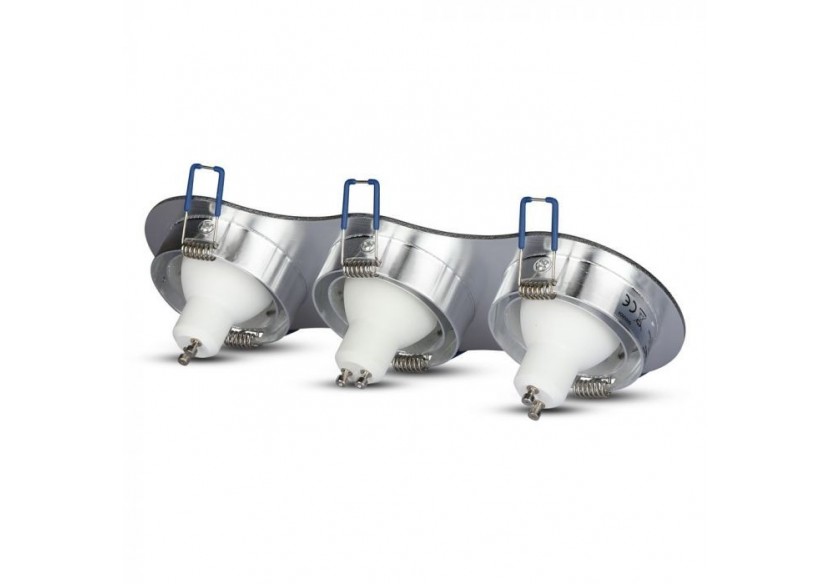 Brosse ronde en aluminium à raccord 3 * GU10