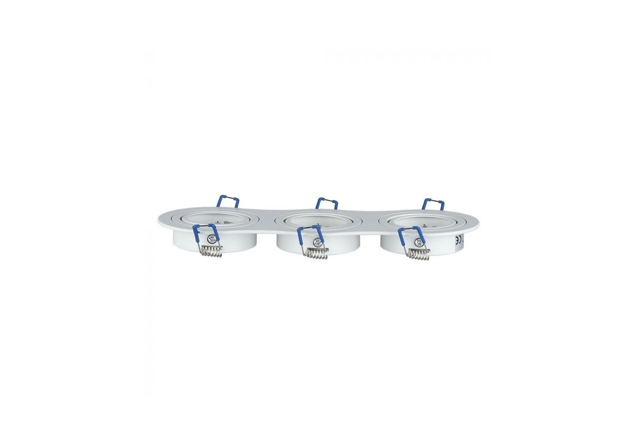 3 * raccord GU10 rond blanc