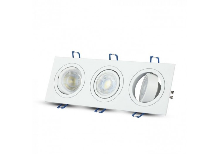 Brosse carrée à raccord 3 * GU10