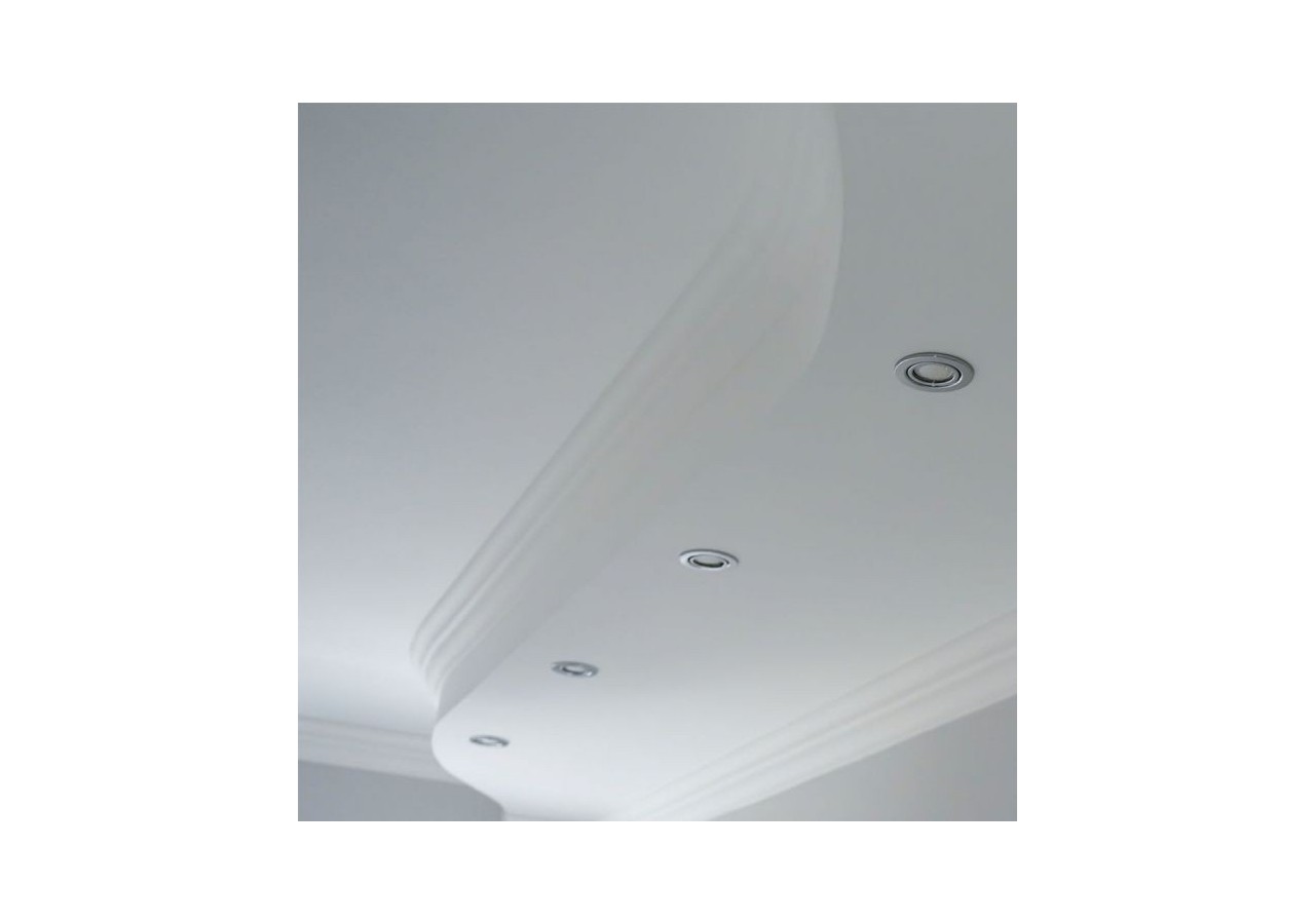 Spot GU10 rond chromé satiné 2 pièces/boîte