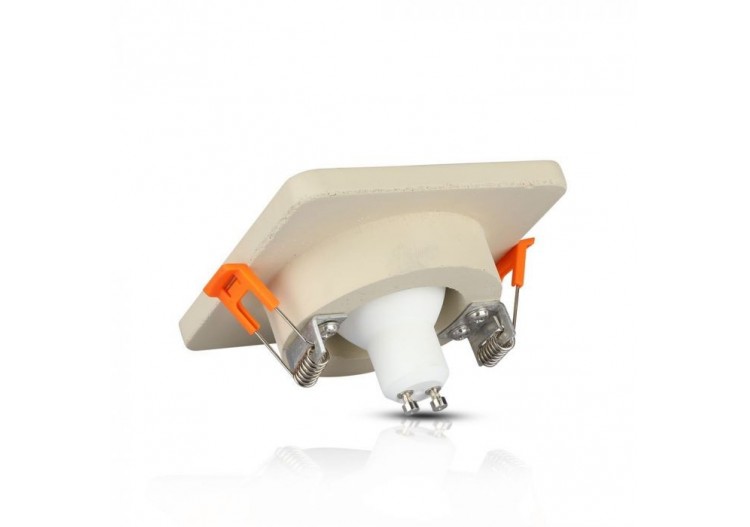 GU10 ajustant la lumière encastrée en métal en béton blanc cassé avec la place inférieure chromée