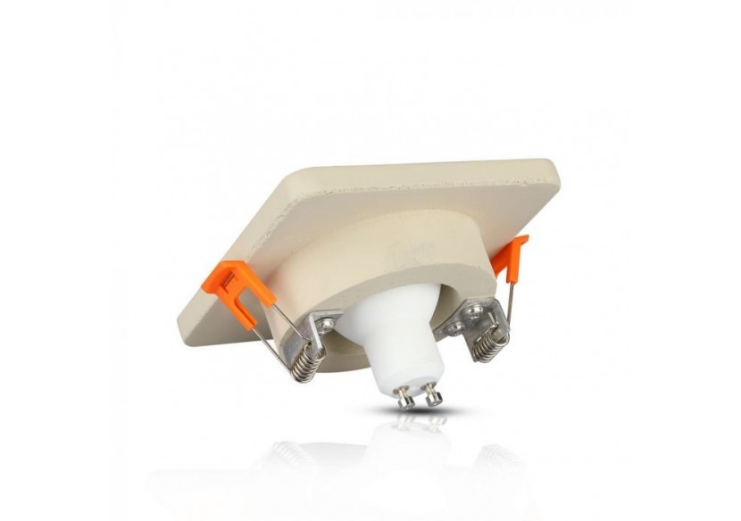 GU10 ajustant la lumière encastrée en métal en béton blanc cassé avec la place inférieure chromée