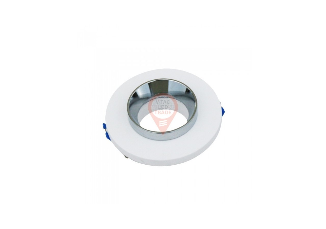 GU10 ajustant la lumière encastrée en métal de gypse avec le rond inférieur de Chrome