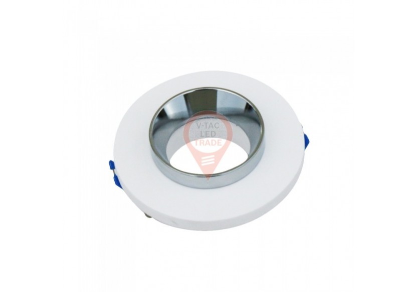 GU10 ajustant la lumière encastrée en métal de gypse avec le rond inférieur de Chrome