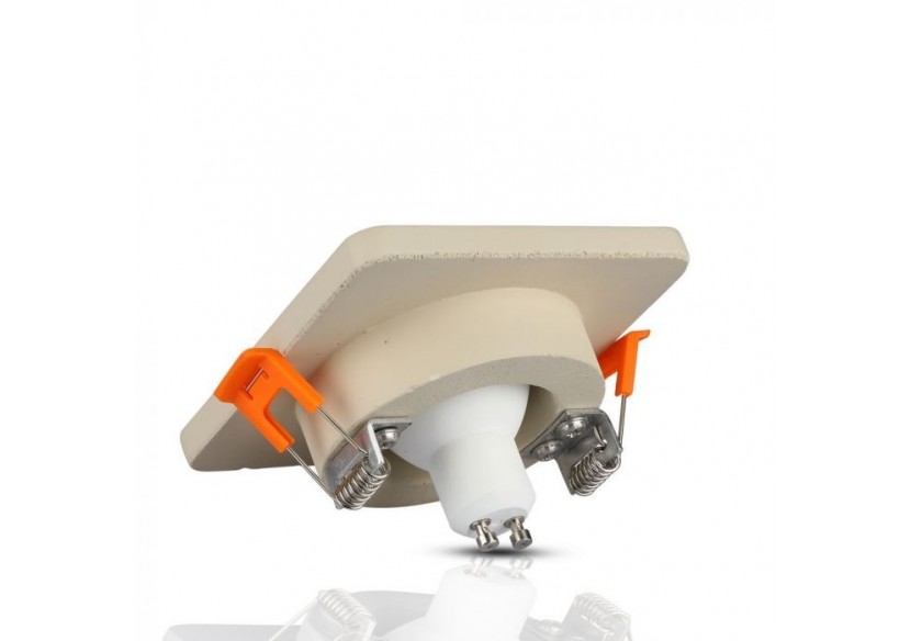 GU10 raccord béton métal hors lumière encastré blanc avec carré en or rose mat