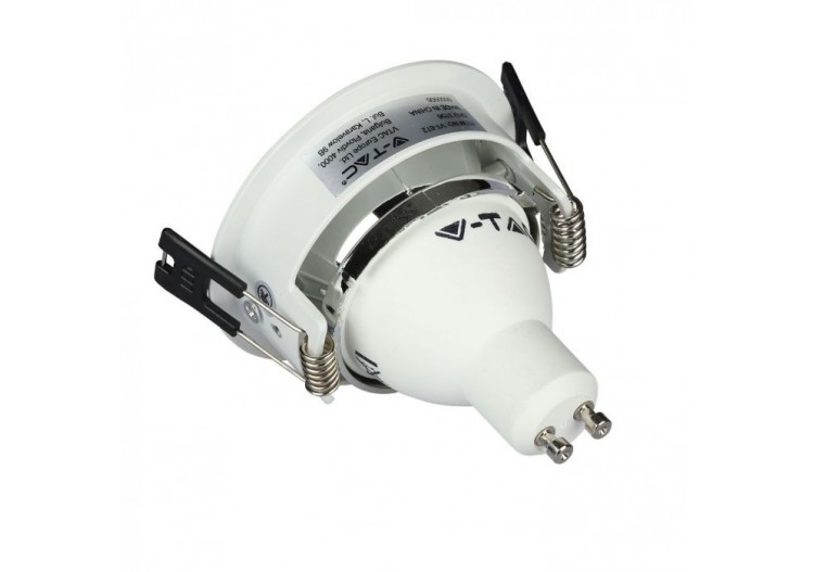 Raccord GU10 Blanc Chorme Rond